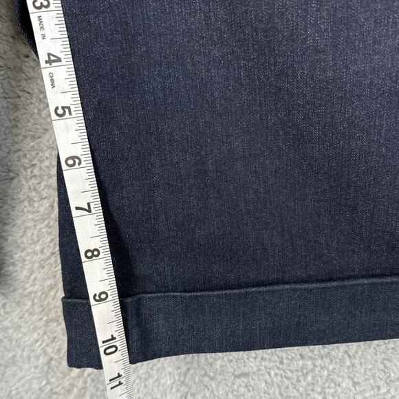 Woman Within Plus Size Denim Shorts Bermuda Style Dark Wash Size 20W - Picture 4 of 8